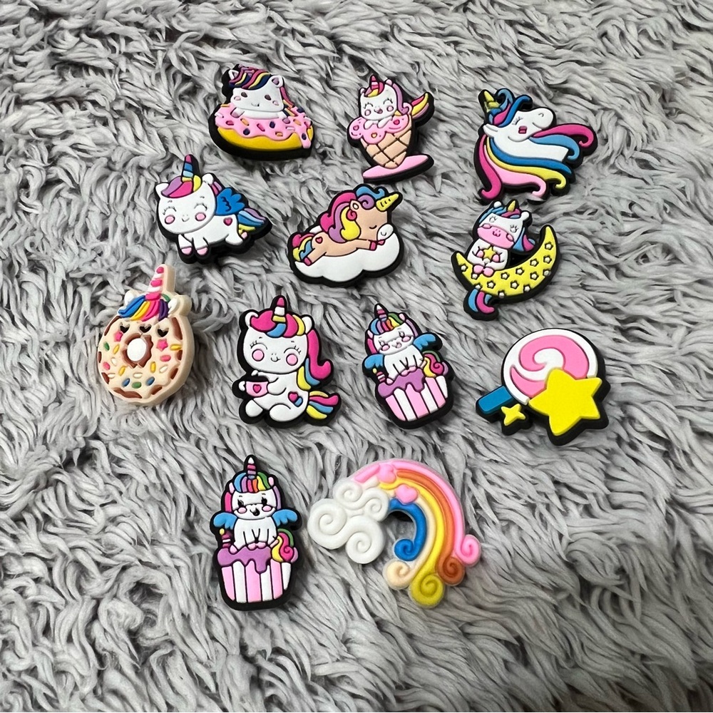 Unicorn Charms for crocs 12 pcs